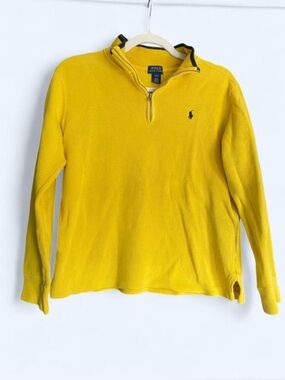 Polo Ralph Lauren Yellow Quarter Zip Pullover Sweater/ Fits Women's XS/S